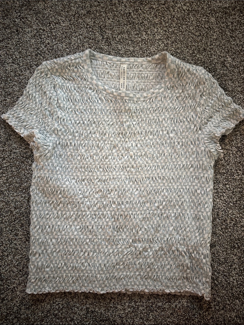 American Eagle Outfitters Light Smocked Short Sleeve Top, size M